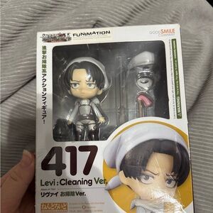 Cleaning Levi figurine